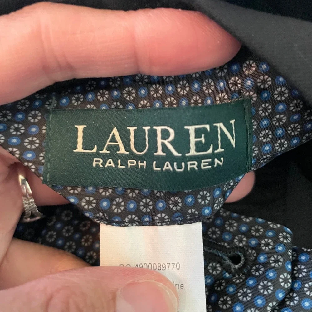 Lauren Ralph Lauren Mens Black Wool Blend‎ Dress Pants 34x34 Measures 34x29